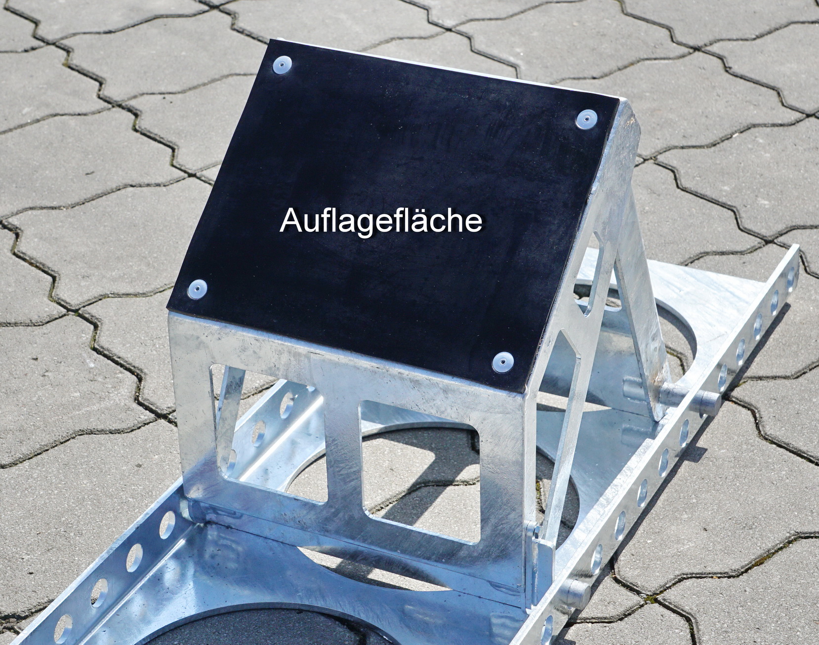 Keil mit gummierter Auflagefläche der verstellbaren Kabeltrommelsicherung